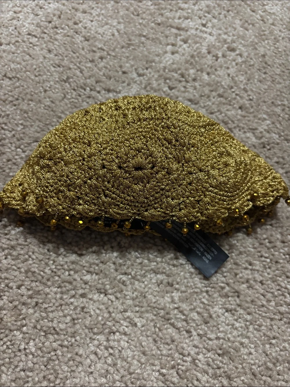 Zara Gold Beaded Crochet Hair Accessory